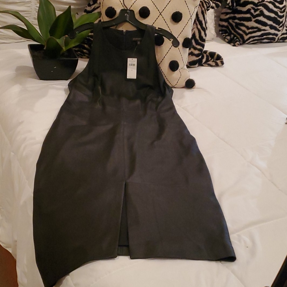 NWT Black leather sleepless dress